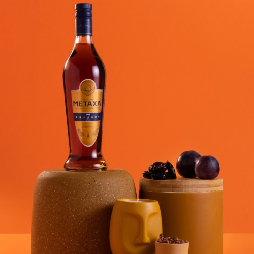 Metaxa 7 Stars Greek Brandy Perspective: right