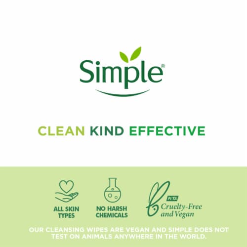 Simple Kind to Skin Micellar Cleansing Wipes Perspective: right