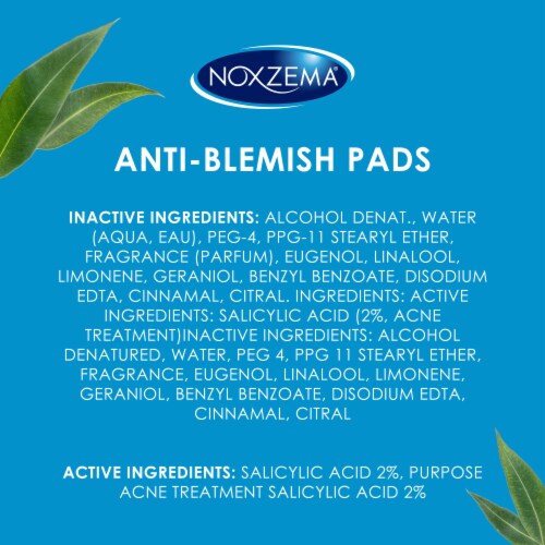 Noxzema Ultimate Clear Anti-Blemish Face Pads Perspective: right