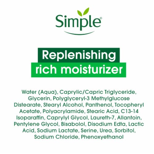 Simple Kind to Skin Replenishing Rich Face Moisturizer Perspective: right