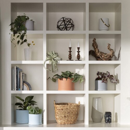 Bloem MAT0883 Mathers Garden Planter w/Saucer Tray, Pebble Stone Beige, 8 Perspective: right