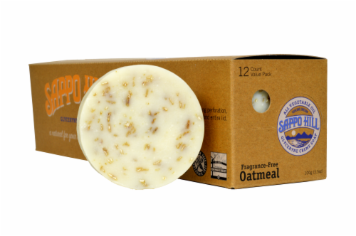 Sappo Hill Oatmeal Glyceryne Creme Fragrance-Free Soap Perspective: right