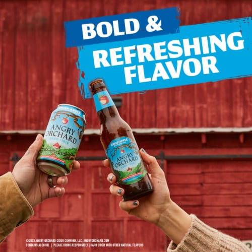 Angry Orchard The Knotty Bunch Variety Pack Hard Cider Beer Perspective: right