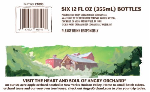 Angry Orchard Green Apple Hard Cider Beer Perspective: right