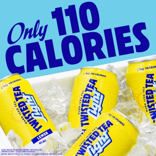 Twisted Tea Light Lemon Hard Iced Tea Perspective: right