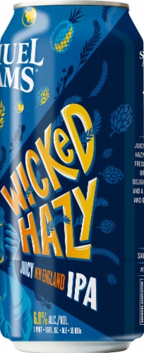 Samuel Adams Wicked Hazy New England IPA Beer Perspective: right