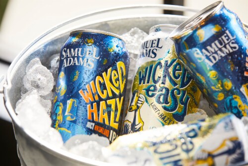 Samuel Adams Wicked Hazy New England IPA Beer Perspective: right