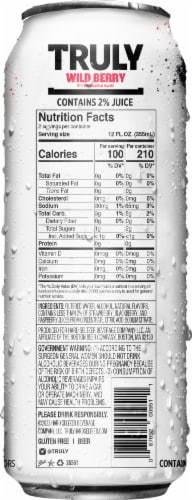 Truly Wild Berry Hard Seltzer Single Can Perspective: right