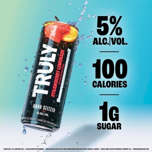 TRULY Hard Seltzer Strawberry Lemonade Perspective: right