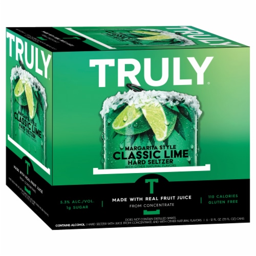 TRULY Classic Lime Margarita Style Hard Seltzer Perspective: right