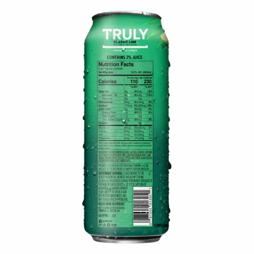 TRULY Classic Lime Margarita Style Hard Seltzer Perspective: right