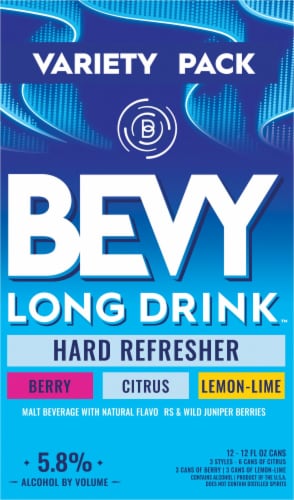 Bevy Long Drink Cocktail Inspired Hard Sparkling Refresher Variety Pack Perspective: right