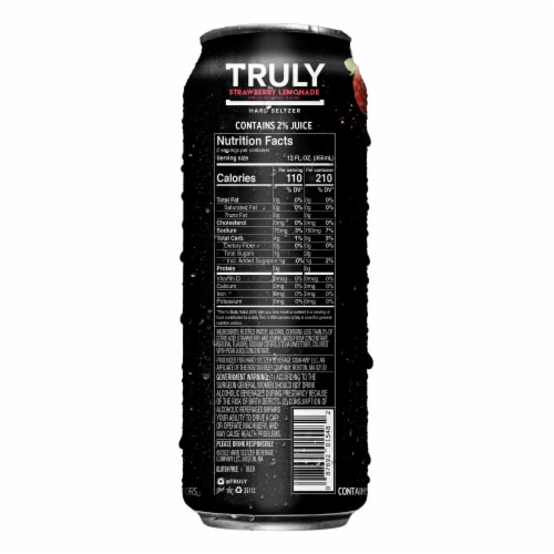 TRULY Hard Seltzer Strawberry Lemonade Perspective: right