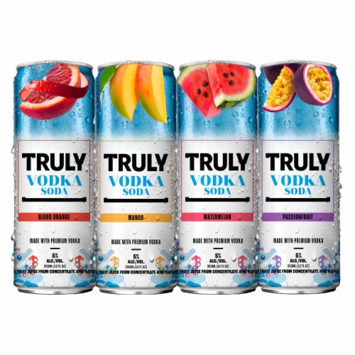 TRULY Vodka Soda Ready to Drink Cocktail Paradise Variety Pack Perspective: right