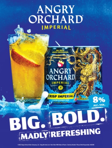 Angry Orchard Crisp Imperial Hard Cider Beer Perspective: right