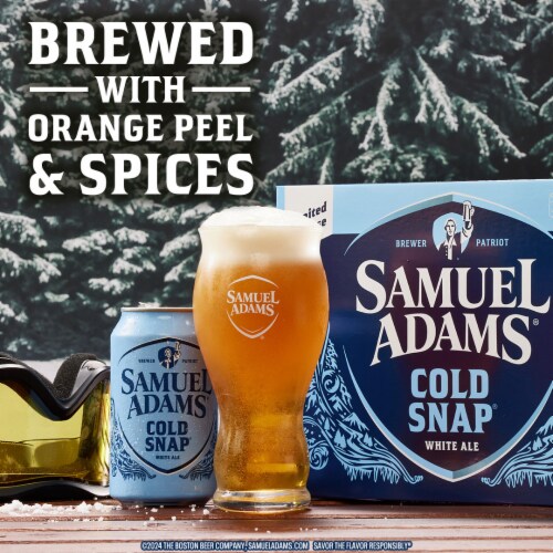 Samuel Adams Cold Snap Seasonal Beer Perspective: right
