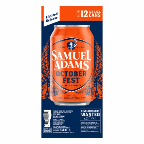Samuel Adams Octoberfest Seasonal Beer Perspective: right