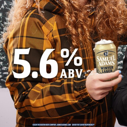 Samuel Adams Winter Lager Seasonal Beer Perspective: right