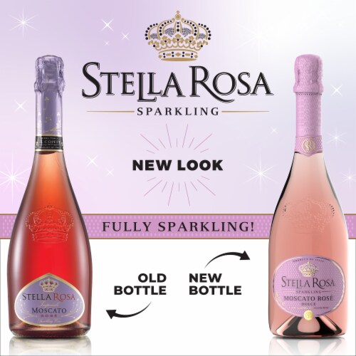 Stella Rosa Moscato Rose Sparkling Italian Rose Wine Perspective: right