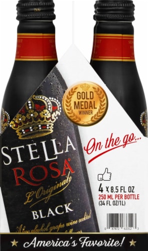 Stella Rosa Black Semi-Sweet Red Wine 4Pk Perspective: right