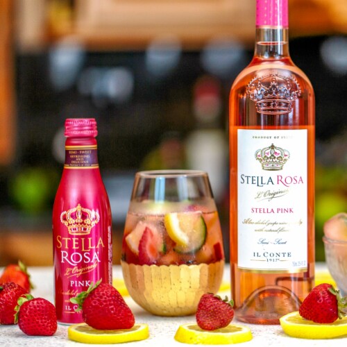 Stella Rosa Stella Italy Pink Rose Wine Perspective: right