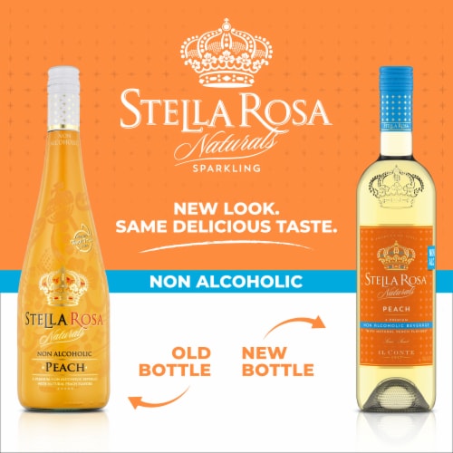 Stella Rosa Naturals Non-Alcoholic Italian Peach Wine Perspective: right