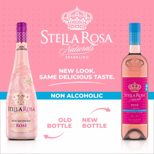 Stella Rosa Naturals Non-Alcoholic Italian Rose Wine Perspective: right