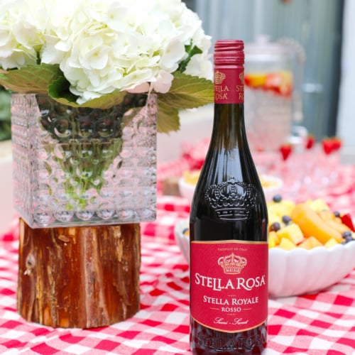 Stella Rosa Rosso Royale Semi-Sweet Red Wine Perspective: right