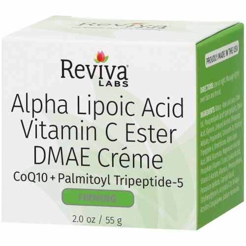 Reviva Labs Alpha Lipoic Acid Vitamin C Ester DMAE Firming Créme Perspective: right