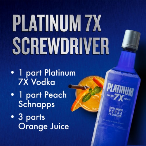 Platinum 7X Vodka - 80 Proof Perspective: right