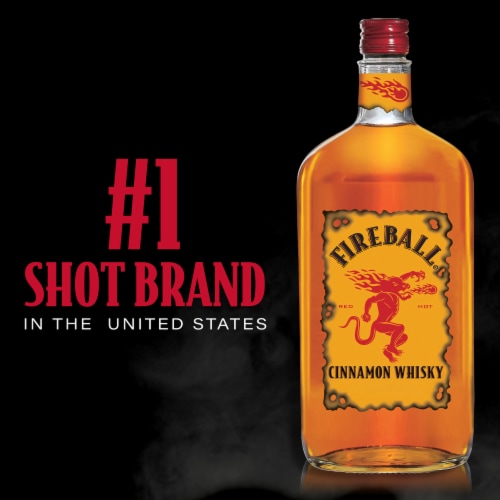 Fireball Hot Cinnamon Blended Whiskey Perspective: right