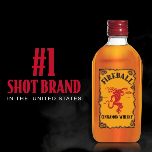 Fireball Hot Cinnamon Blended Whiskey Perspective: right