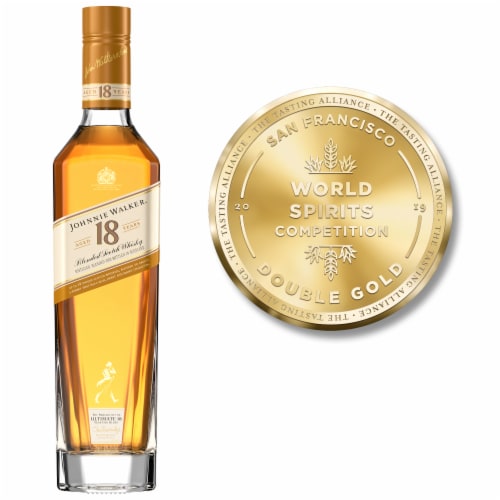 Johnnie Walker Aged 18 Years Blended Scotch Whisky Perspective: right