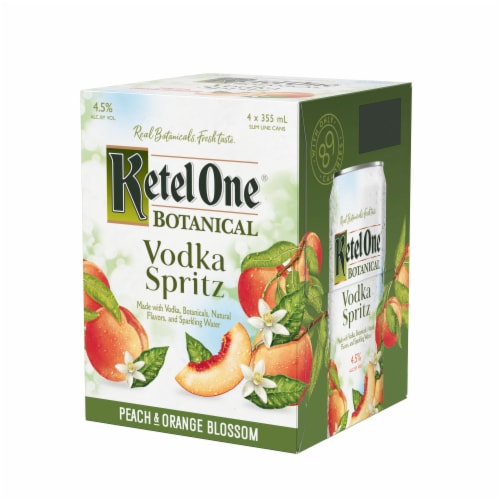 Ketel One Botanical Peach & Orange Blossom Vodka Spritz Perspective: right