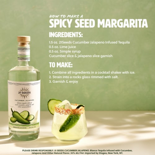 21 Seeds Tequila Cucumber Jalapeno Perspective: right