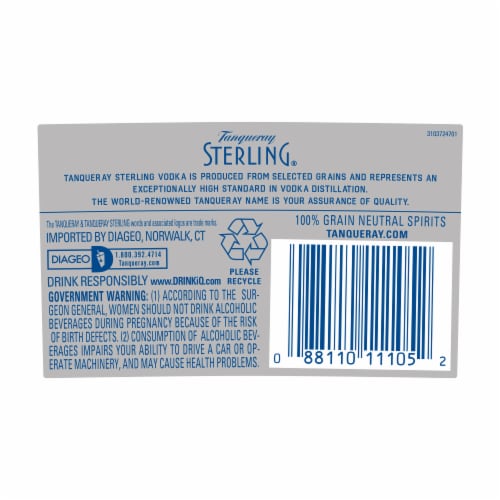 Tanqueray Sterling Vodka Perspective: right