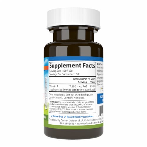 Carlson Vitamin A Soft Gels Perspective: right