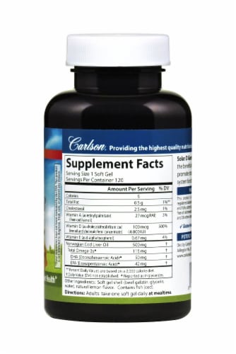 Carlson® Solar D Gems® Vitamin D3 Softgels 4000IU Perspective: right
