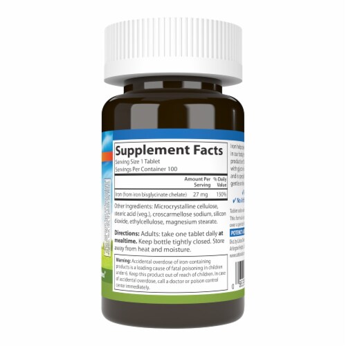 Carlson® Chelated Iron Dietary Supplement Perspective: right