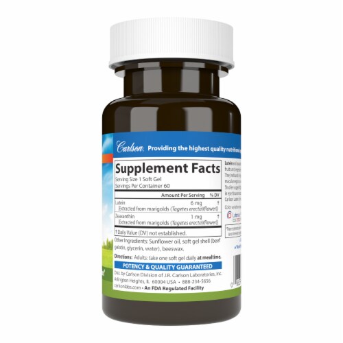 Carlson Lutein Soft Gels 6mg Perspective: right