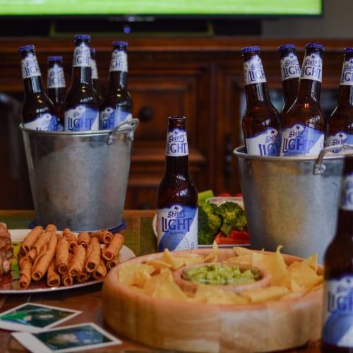 Shiner® Light Blonde Lager Craft Beer Perspective: right