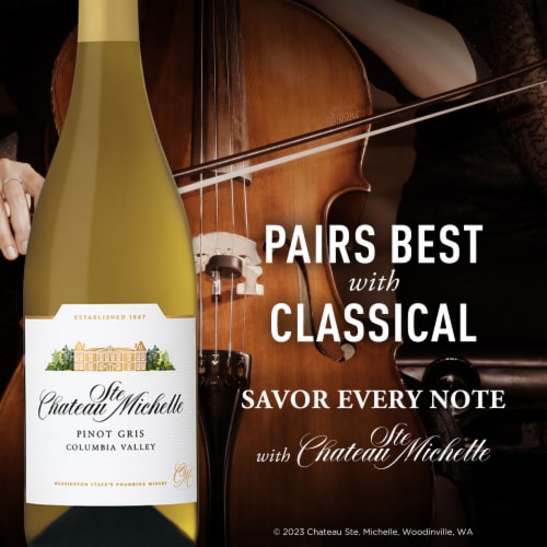 Chateau Ste Michelle Columbia Valley Pinot Gris White Wine Perspective: right