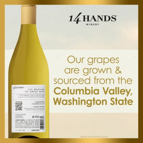 14 Hands Chardonnay Washington White Wine Perspective: right