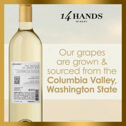 14 Hands Pinot Grigio Washington White Wine Perspective: right