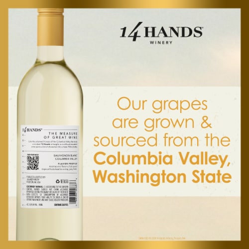 14 Hands Sauvignon Blanc Washington White Wine Perspective: right