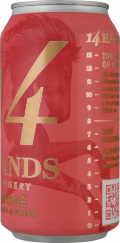 14 Hands Rosé Washington Wine Can Perspective: right