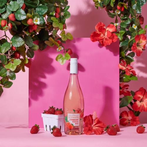 Chateau Ste Michelle Elements Strawberry Hibiscus Rose Wine Perspective: right