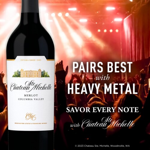 Chateau Ste Michelle Columbia Valley Merlot Washington Red Wine Perspective: right