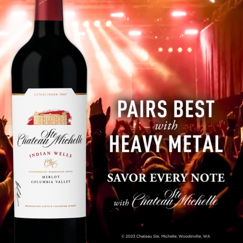 Chateau Ste Michelle Indian Wells Merlot Washington Red Wine Perspective: right