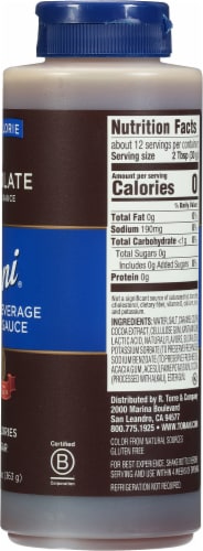 Torani® Zero Calorie Chocolate Sauce Perspective: right